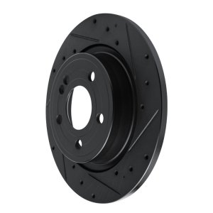 Mercedes-Benz A200 Brake Rotor (1) - Rear Right - R1 Concepts - Drilled & Slotted - Black - `19-`26 Mercedes-Benz A200 Brake Rotor (1) - Rear Right - R1 Concepts - Drilled & Slotted - Black - `19-`26